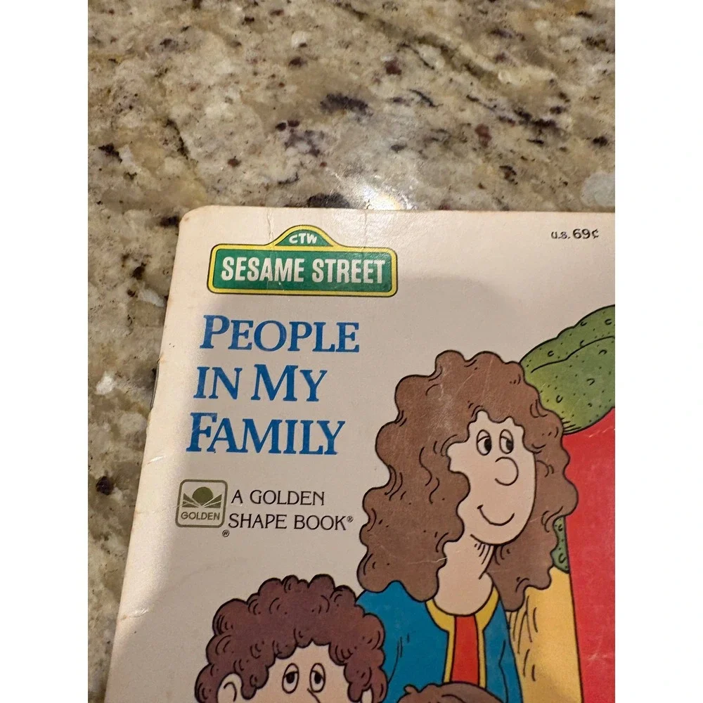 Sesame Street People in My Family Golden Shape Book Featuring Jim Henson Muppets
